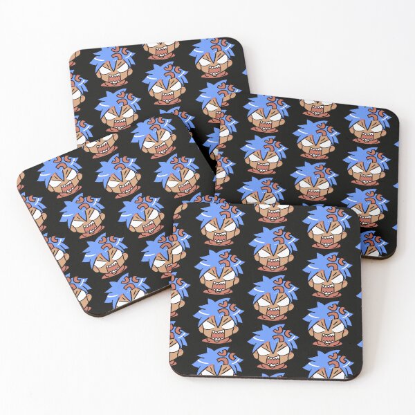 Item preview, angry anime character with blue hair designed and sold by marushanshop.