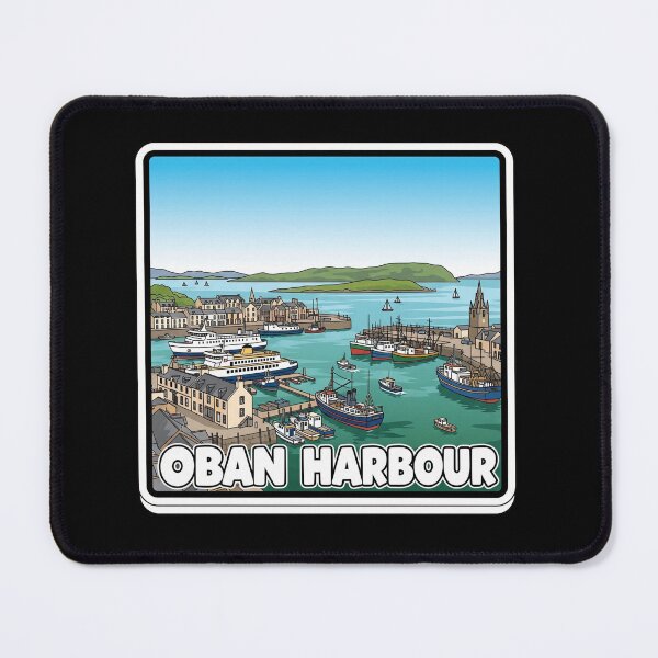 Item preview, Oban Gift - Illustrated Oban Harbour designed and sold by Patterned by Pixels.