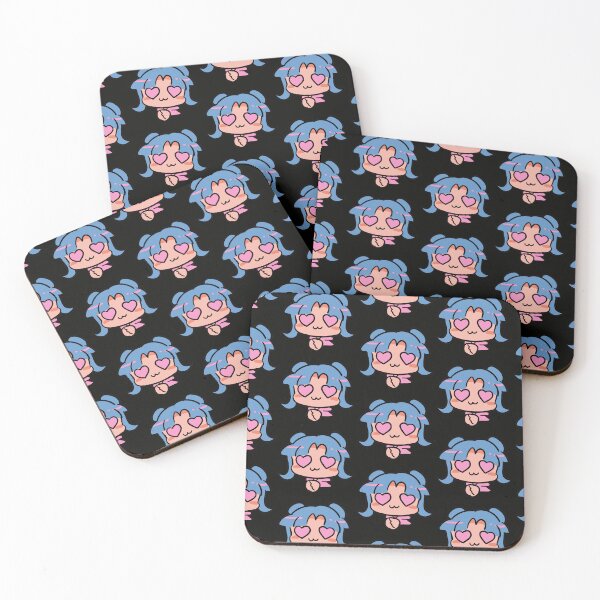 Item preview, anime character with blue hair in love designed and sold by marushanshop.