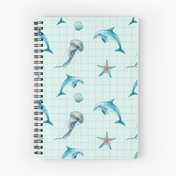 Item preview, Underwater Dolphins Jellyfish Starfish Seamless Pattern designed and sold by Pani-Malyuvalka.