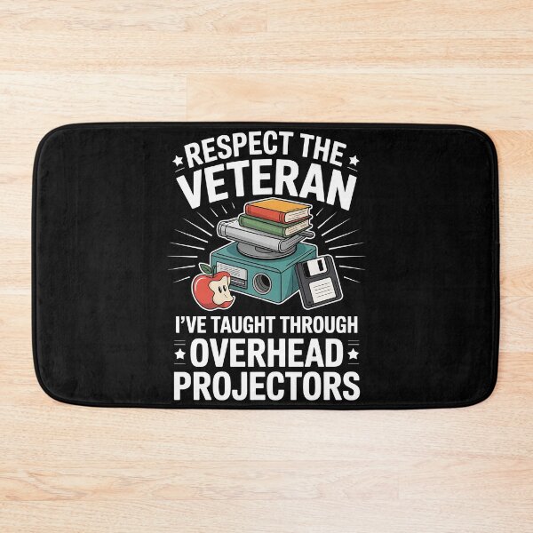 Item preview, Respect Veteran Teacher Overhead Projector Retro Humor designed and sold by BakeryDozen.