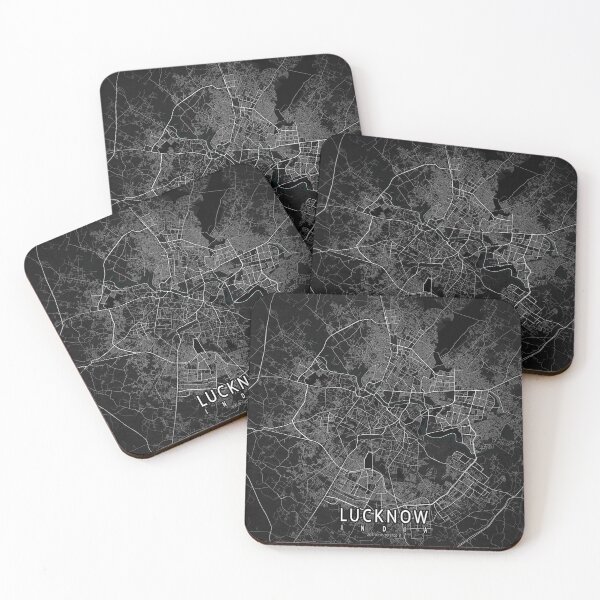 Item preview, Lucknow City Map of Uttar Pradesh, India - Dark designed and sold by deMAP.