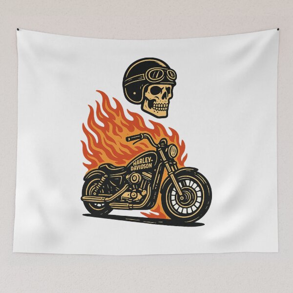 Item preview, Harley Skull Flames designed and sold by art-design212.