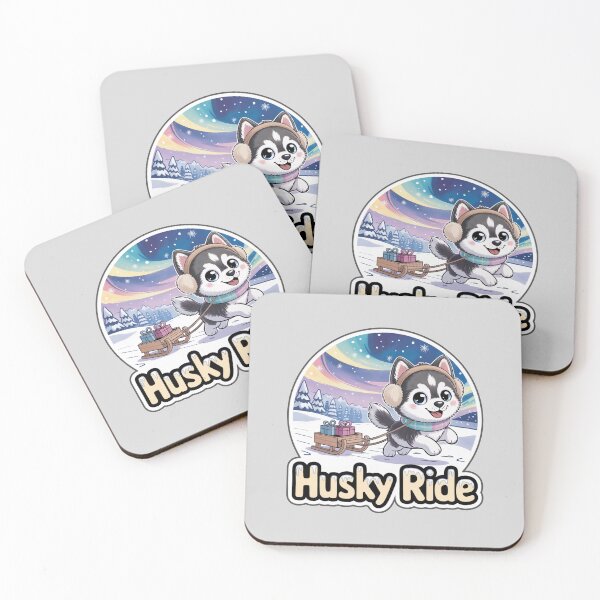 Item preview, Winter Husky Ride – Cute Chibi Husky Pulling Sled in Snowy Wonderland designed and sold by Nuist25.