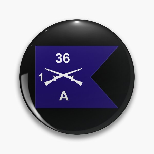 Artikelvorschau, Armee - Guidon - A Co - 1. Bn 36. Infanterie entworfen und verkauft von Military Insignia Products.