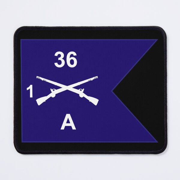 Item preview, Army - Guidon - A Co - 1st Bn 36th Infantry designed and sold by Military Insignia Products.
