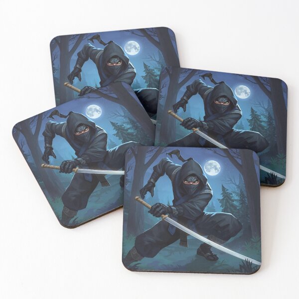Item preview, Shadow Moon Ninja – Silent Warrior Under the Night Sky designed and sold by Art-Design-EM.