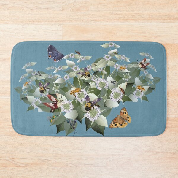 Item preview, Mountain Mint with Pollinating Bees, Butterflies, and Insects designed and sold by Jedi-Artist.