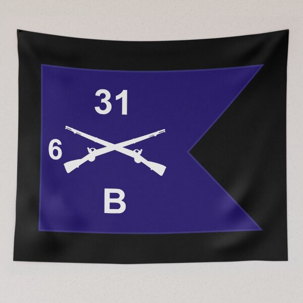 Aperçu de l'œuvre Armée - Guidon - Compagnie B 6e Bataillon 31e Infanterie créée et vendue par Military Insignia Products.