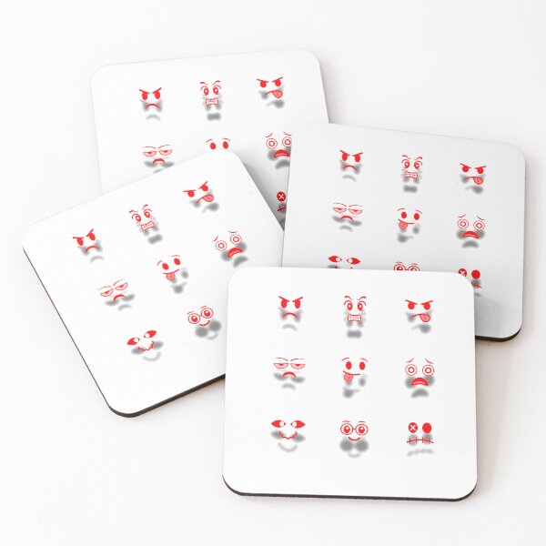 Item preview, Funny Cartoon Faces – Nine Expressions Emoji Style Design designed and sold by CozyInkdesign.