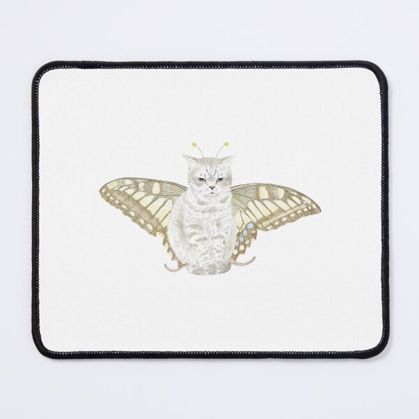 Item preview, cat butterfly watercolor designed and sold by merry nao and hiro.