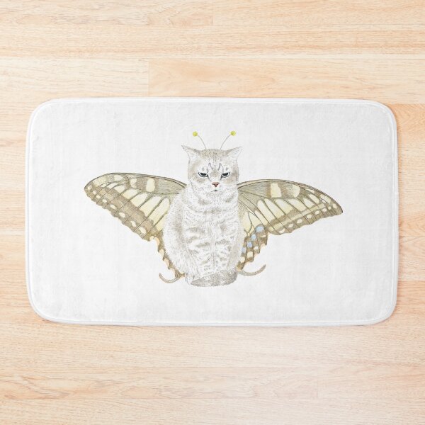 Item preview, cat butterfly watercolor designed and sold by merry nao and hiro.