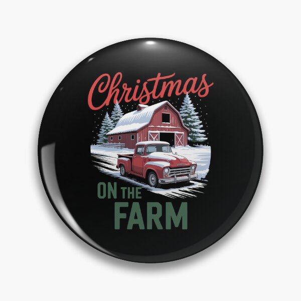 Item preview, Rustic Christmas Red Truck Barn Scene Holiday Farm designed and sold by CookWorldLaughs.