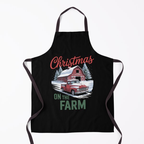 Item preview, Rustic Christmas Red Truck Barn Scene Holiday Farm designed and sold by CookWorldLaughs.