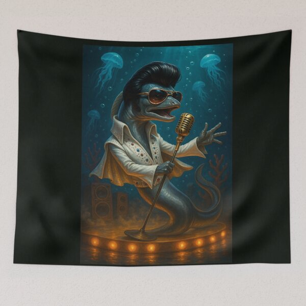 Item preview, EELvis Presley Parody Rock and Roll Illustration – EELuminati designed and sold by pintadopartners.