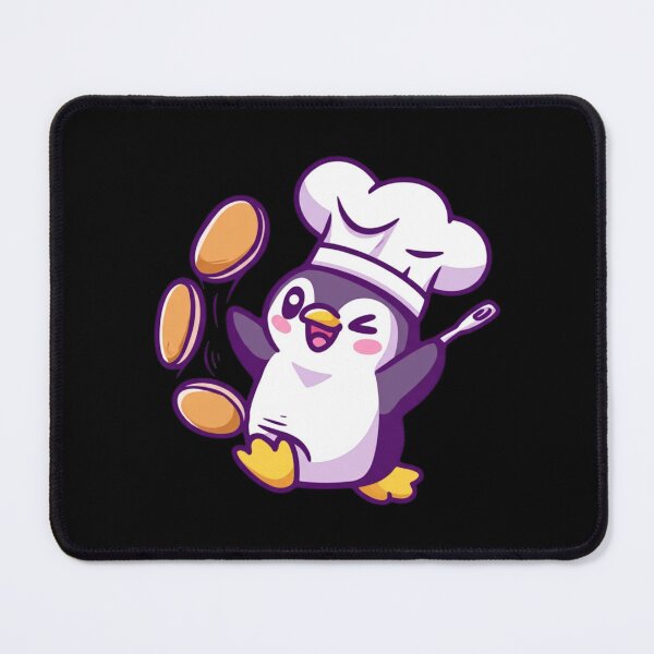 Item preview, Chibi Penguin Chef | Cute Kawaii Cartoon Penguin Cooking Pancakes designed and sold by ColorSplash123.