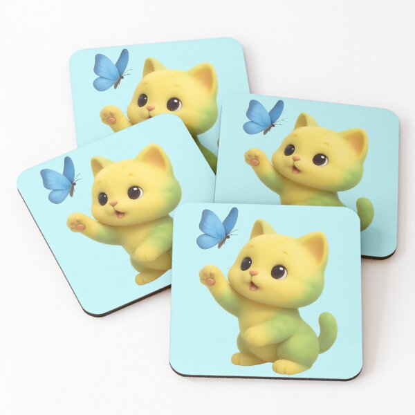Item preview, Curious Kitten and the Blue Butterfly designed and sold by DataPixelRenzo.