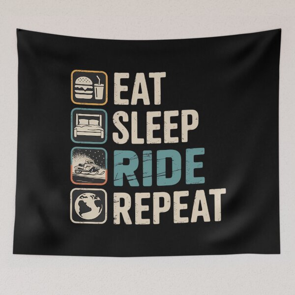 Item preview, Snowboarding Snowboard Ride Eat Sleep Ride Repeat designed and sold by CookWorldLaughs.