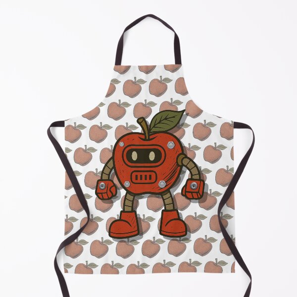 Item preview, Robot Apple: Fruit with circuits and a retro attitude designed and sold by DataPixelRenzo.