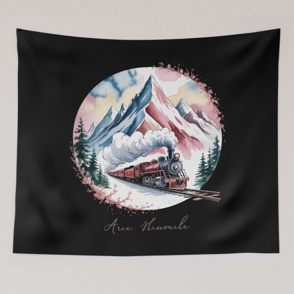 Item preview, Train Railfan Railway Railroad Steam Locomotive Winter designed and sold by CookWorldLaughs.