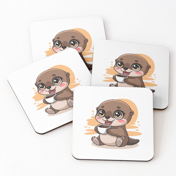 Item preview, otter drinking coffee designed and sold by Eternalski.