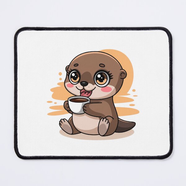 Item preview, otter drinking coffee designed and sold by Eternalski.