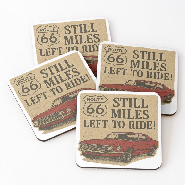 Item preview, Mustang clásico sobre la Ruta 66 – ¡Aún quedan millas por recorrer! designed and sold by DataPixelRenzo.