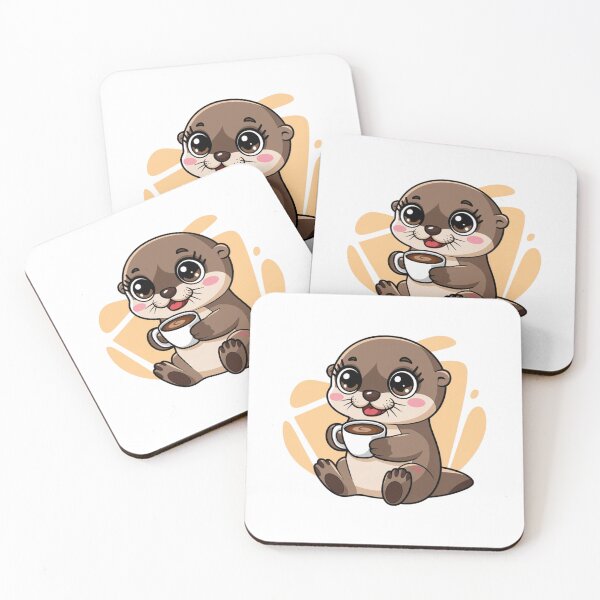 Item preview, otter drinking coffee designed and sold by Eternalski.