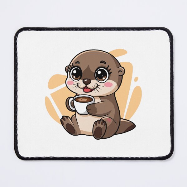 Item preview, otter drinking coffee designed and sold by Eternalski.