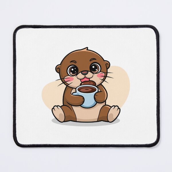 Item preview, otter drinking coffee designed and sold by Eternalski.