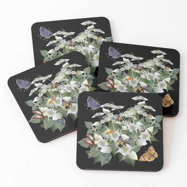 Item preview, Mountain Mint with Honey Bees and Pollinators designed and sold by Jedi-Artist.