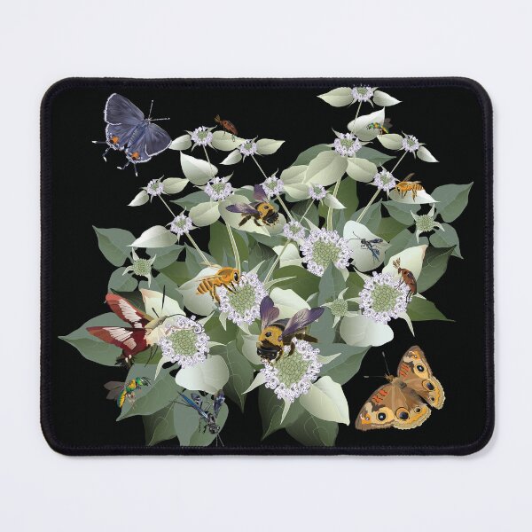Item preview, Mountain Mint with Honey Bees and Pollinators designed and sold by Jedi-Artist.