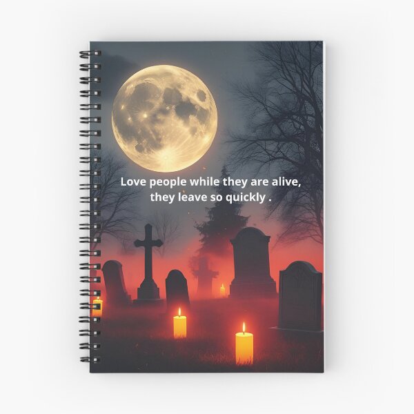 Item preview, Love People While They Are Alive – Dark Halloween Poster designed and sold by RAKO13.