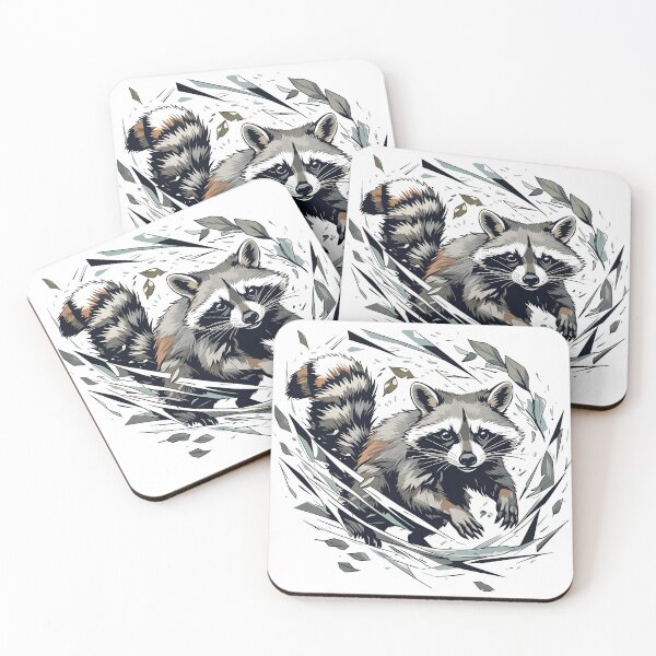 Item preview, Raccoon Chaos – Wild Energy Raccoon Art for Animal Lovers designed and sold by JoyMuse.