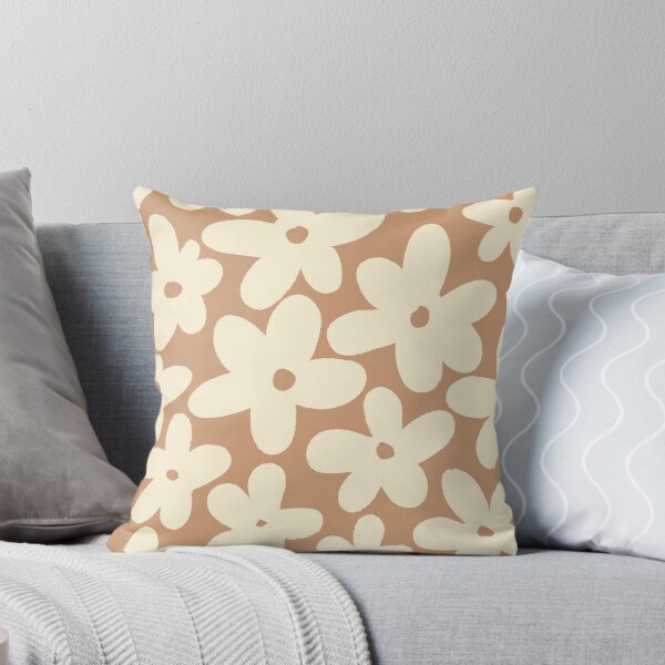 Item preview, Beige flowers on brown designed and sold by Karf  ..