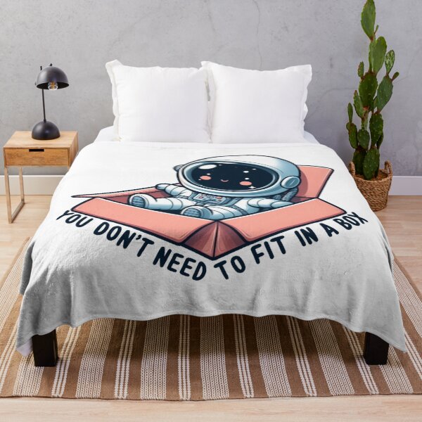 Item preview, You Don’t Need to Fit in a Box – Kawaii Astronaut Illustration designed and sold by SketchOnScreen.