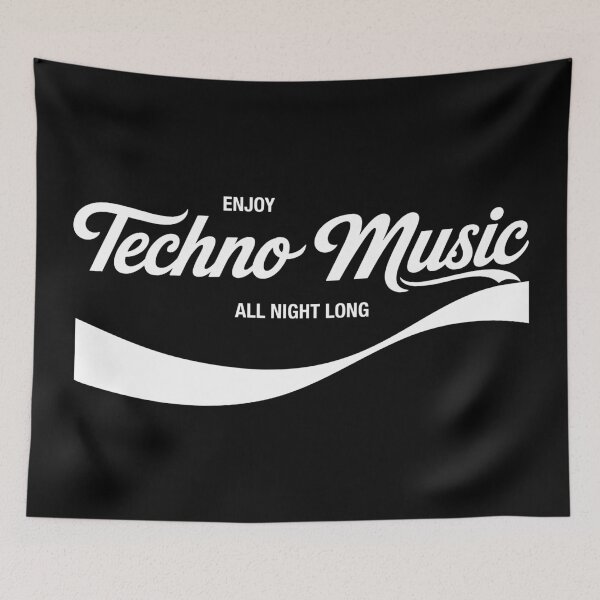 Item preview, Enjoy Techno Music. Iconic Logo Parody for Electronic Music Fans designed and sold by paulo silveira.