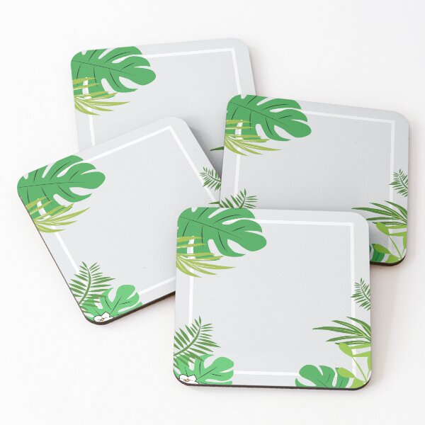 Item preview, Green Leaves Border Square Frame Nature Botanical Design designed and sold by jayson salvador.