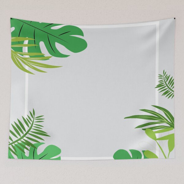 Item preview, Green Leaves Border Square Frame Nature Botanical Design designed and sold by jayson salvador.
