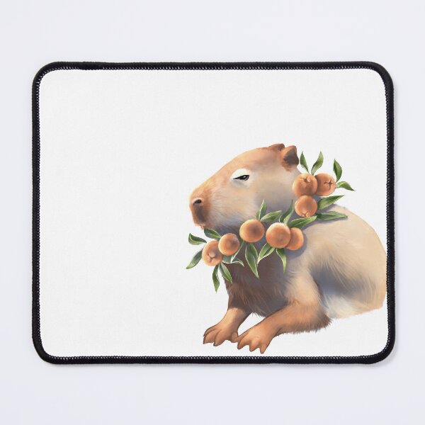 Item preview, capybara with orange - cute animal illustration designed and sold by WolframArt.