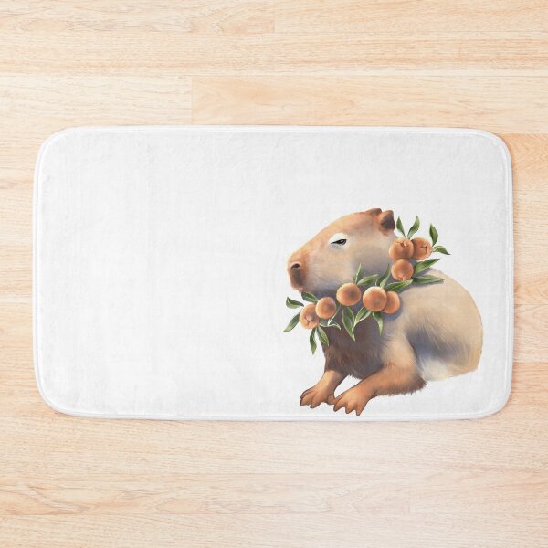 Item preview, capybara with orange - cute animal illustration designed and sold by WolframArt.