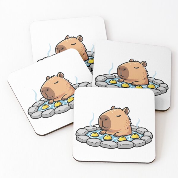 Item preview, Capybara in a Yuzu Bath - Cute & Relaxing Onsen designed and sold by ChameloX.