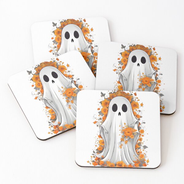 Item preview, Halloween Ghost with Orange Blossom designed and sold by lganme.