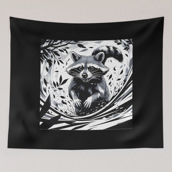 Item preview, Raccoon Chaos – Wild Energy Raccoon Art for Animal Lovers designed and sold by JoyMuse.