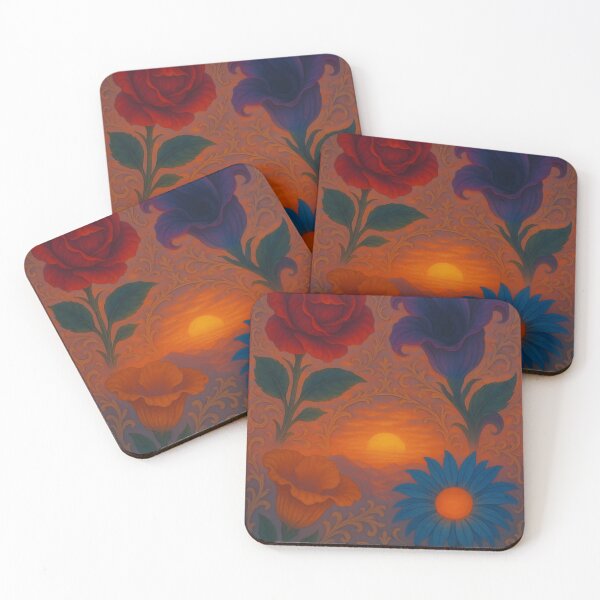 Item preview, Ornamental Flowers with Sunset designed and sold by FunnySignalStudio.