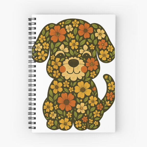 Item preview, Retro Floral Puppy designed and sold by PlanetBoi.