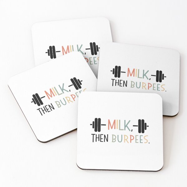 Item preview, Milk Then Burpees – Funny Fitness Quote Gym Design designed and sold by FamilyGlowStore.
