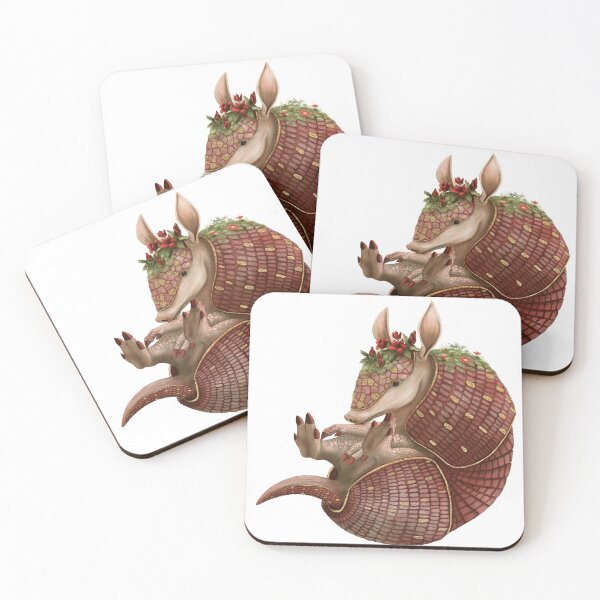 Item preview, Armadillo with flowers designed and sold by WolframArt.