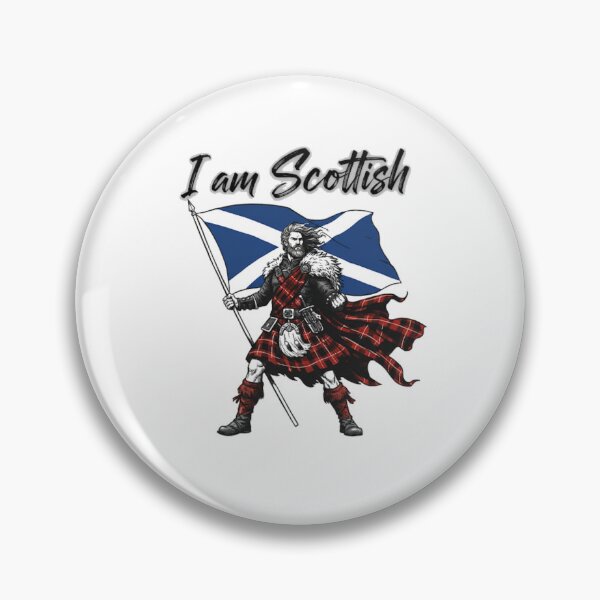 Item preview, I Am Scottish – Highland Warrior with Flag designed and sold by CelticSoulShop.