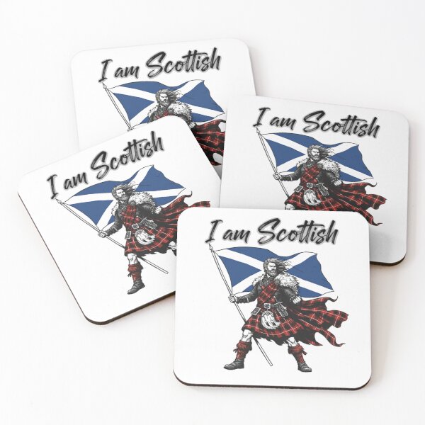 Item preview, I Am Scottish – Highland Warrior with Flag designed and sold by CelticSoulShop.